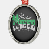 応援チームADD NAME学校アスリートチアリーダー メタルオーナメント (左)