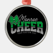 応援チームADD NAME学校アスリートチアリーダー メタルオーナメント (正面)