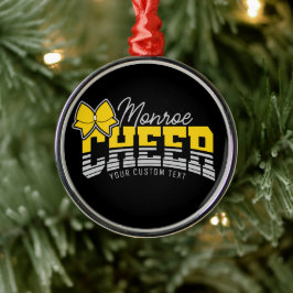 応援チームADD NAME学校アスリートチアリーダー メタルオーナメント