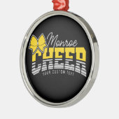 応援チームADD NAME学校アスリートチアリーダー メタルオーナメント (左)