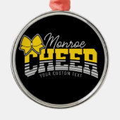 応援チームADD NAME学校アスリートチアリーダー メタルオーナメント (正面)