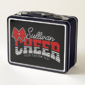 応援チームADD NAME学校アスリートチアリーダー メタルランチボックス (裏面)