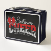 応援チームADD NAME学校アスリートチアリーダー メタルランチボックス (正面)