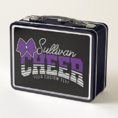 応援チームADD NAME学校アスリートチアリーダー メタルランチボックス (裏面)