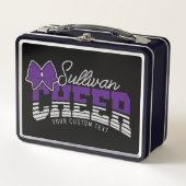 応援チームADD NAME学校アスリートチアリーダー メタルランチボックス (正面)