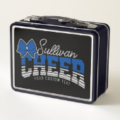 応援チームADD NAME学校アスリートチアリーダー メタルランチボックス (裏面)