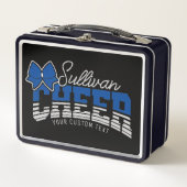 応援チームADD NAME学校アスリートチアリーダー メタルランチボックス (正面)