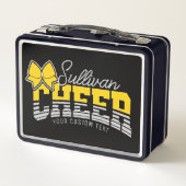 応援チームADD NAME学校アスリートチアリーダー メタルランチボックス (裏面)