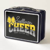 応援チームADD NAME学校アスリートチアリーダー メタルランチボックス (正面)