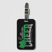 応援チームADD NAME学校アスリートチアリーダー ラゲッジタグ (正面縦)