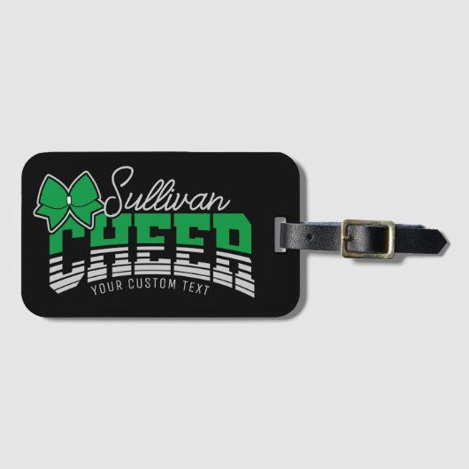 応援チームADD NAME学校アスリートチアリーダー ラゲッジタグ (正面横)