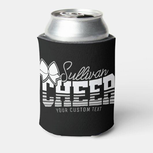 応援チームADD NAME学校アスリートチアリーダー 缶クーラー (缶裏面)