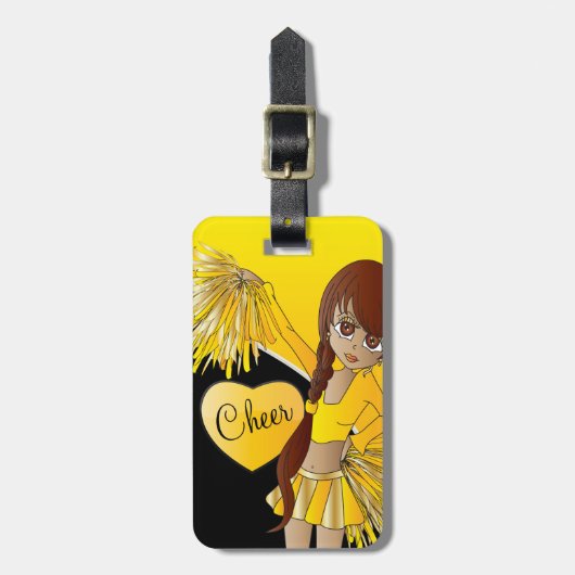 応援ディバイエローチアリーダー ラゲッジタグ (正面縦)