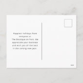 応援デリバリーサンタスクータービジネスホリデーカード シーズンポストカード (裏面)