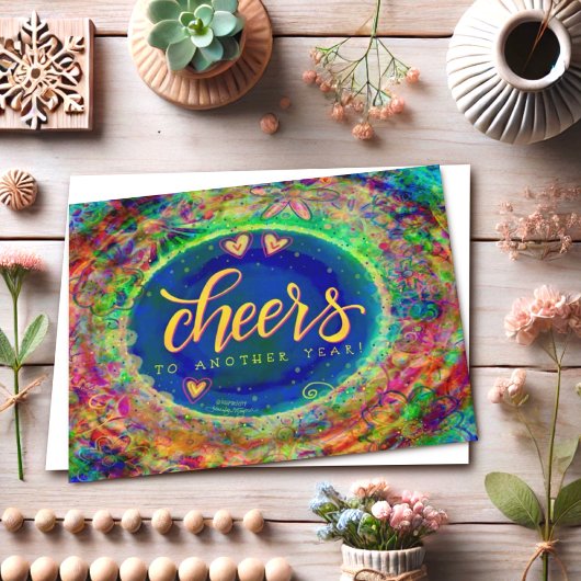 応援トゥアザーイヤーBohoハッピーバースデー カード