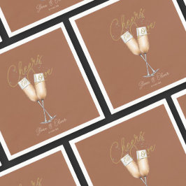 応援トゥラストテラコッタブライダルシャワー紙 スタンダードカクテルナプキン