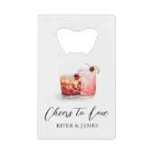 応援トゥラブウォーターカラーカクテル結婚式の引き出物 クレジットカード栓抜き (正面)