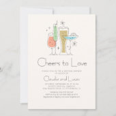 応援トゥラブカップルウェディングシャワー招待状 招待状 (正面)
