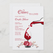 応援トゥラブカップルブライダルシャワー 招待状 (正面/裏面)