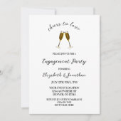 応援トゥラブシャンパングラス婚約パーティ 招待状 (正面)