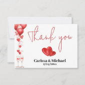 応援トゥラブバレンタインスイートハートブライダルシャワー サンキューカード (正面)