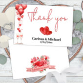 応援トゥラブバレンタインスイートハートブライダルシャワー サンキューカード