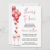 応援トゥラブバレンタインハートブライダルシャワー 招待状 (正面)