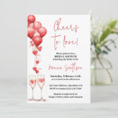 応援トゥラブバレンタインハートブライダルシャワー 招待状 (スタンド正面)