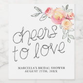 応援トゥラブブライダルシャワー ワインラベル (シングルラベル)