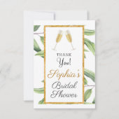 応援トゥラブボタニカルブライダルシャワーパーティー サンキューカード (正面)