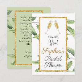 応援トゥラブボタニカルブライダルシャワーパーティー サンキューカード