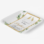 応援トゥラブボタニカルブライダルシャワーパーティー ペーパープレート (傾斜あり)