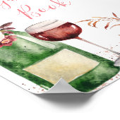 応援トゥラブ赤面ピンクブライダルシャワーゲストブック ポスター (角)