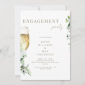 応援トゥーウスシャンパントースト婚約パーティ 招待状 (正面)