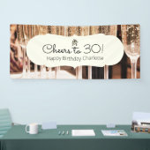応援トゥー30シャンパン誕生日 横断幕 (トレードショー)
