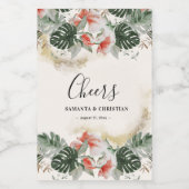 応援トロピカルパ結婚ームのミニワインラベル ワインラベル (シングルラベル)