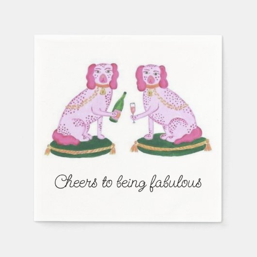 応援ナプキンズチンシノワール スタンダードカクテルナプキン (正面)