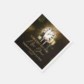 応援ニューイヤーイブパーティー2025金ゴールドシャンパン スタンダードカクテルナプキン (角)