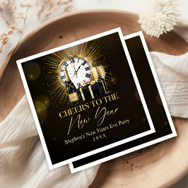 応援ニューイヤーイブパーティー2025金ゴールドシャンパン スタンダードカクテルナプキン