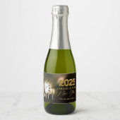 応援ニューイヤーイブパーティー2025金ゴールドシャンパン スパークリングワインラベル (正面)