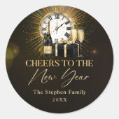応援ニューイヤーイブパーティー2025金ゴールドシャンパン ラウンドシール (正面)