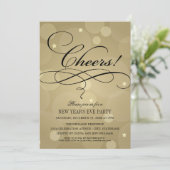 応援ニューイヤーズイブパーティーシャンパン金ゴールド 招待状 (スタンド正面)