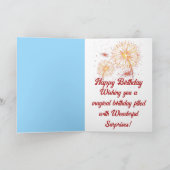 応援ハッピーバースデーグリーティングカード カード (内部)