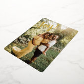 応援ハッピーホリデーズ2フォトバーティカルカスタム 箔シーズンカード (回転した状態)