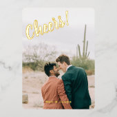 応援ハッピーホリデーズ2フォトバーティカルカスタム 箔シーズンカード (正面)