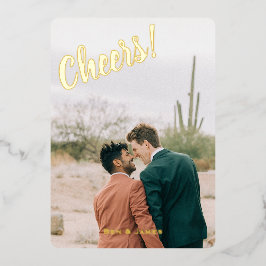 応援ハッピーホリデーズ2フォトバーティカルカスタム 箔シーズンカード