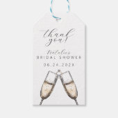 応援バエレガントブリーシャンパンゲブライダルシャワー ギフトタグ (正面)