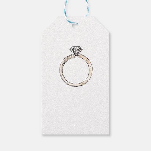 応援バエレガントブリーシャンパンゲブライダルシャワー ギフトタグ (裏面)