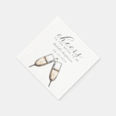 応援バエレガントブリーシャンパンゲブライダルシャワー スタンダードカクテルナプキン (角)