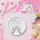 応援バエレガントブリーシャンパンゲブライダルシャワー ペーパープレート (パーティー)